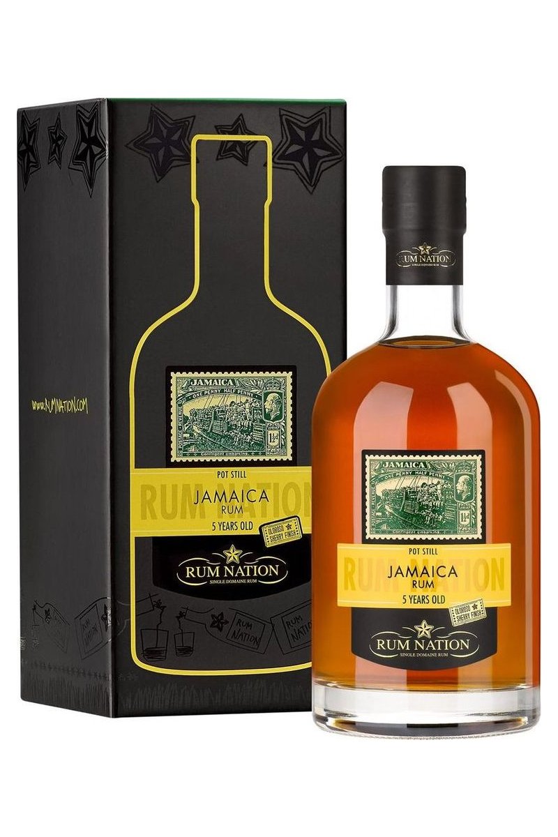 Rum Nation Jamaica 5 Jahre Oloroso Sherry Finish mit Geschenkbox