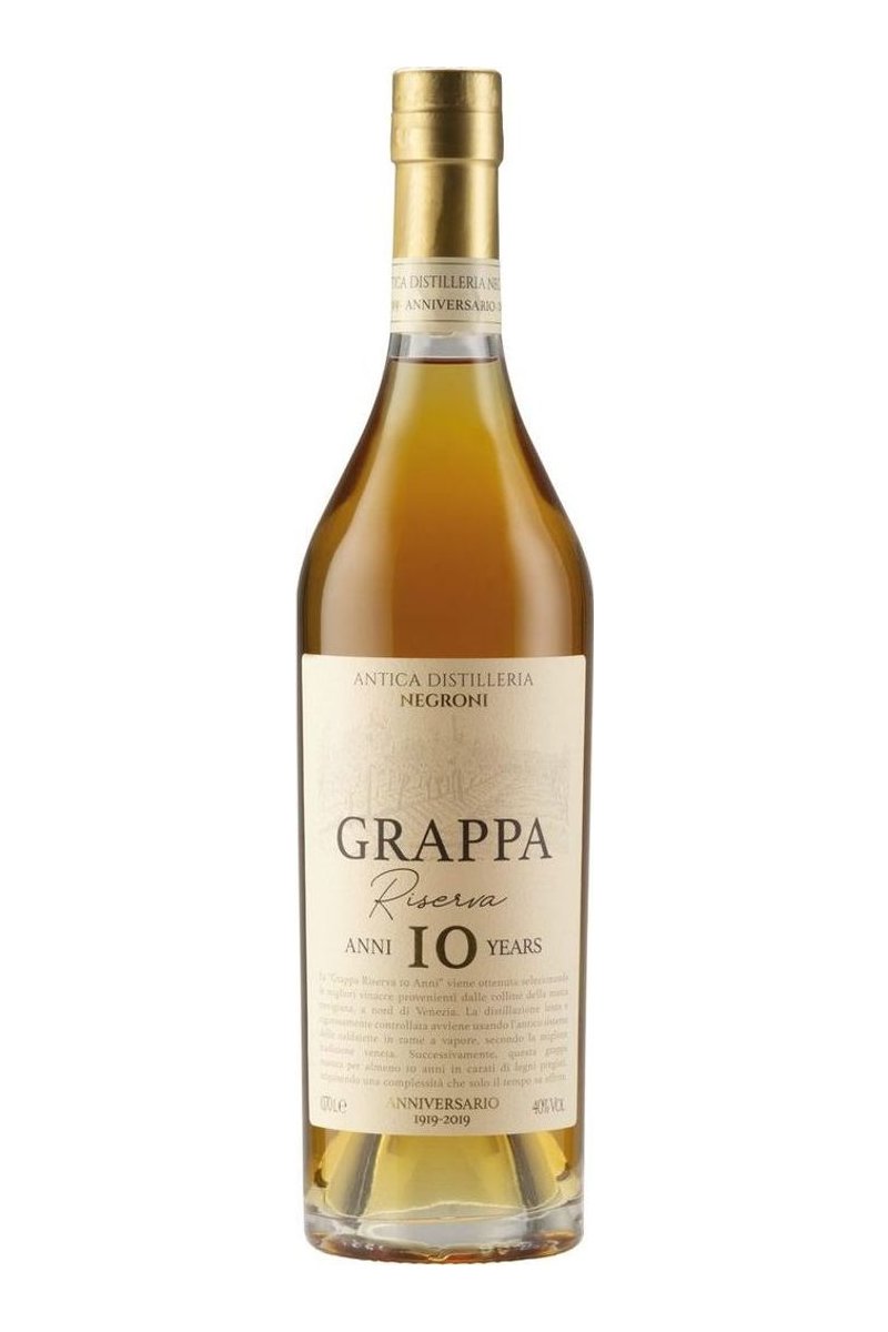 Negroni Grappa Riserva 10 Jahre Anniversario mit Geschenkbox