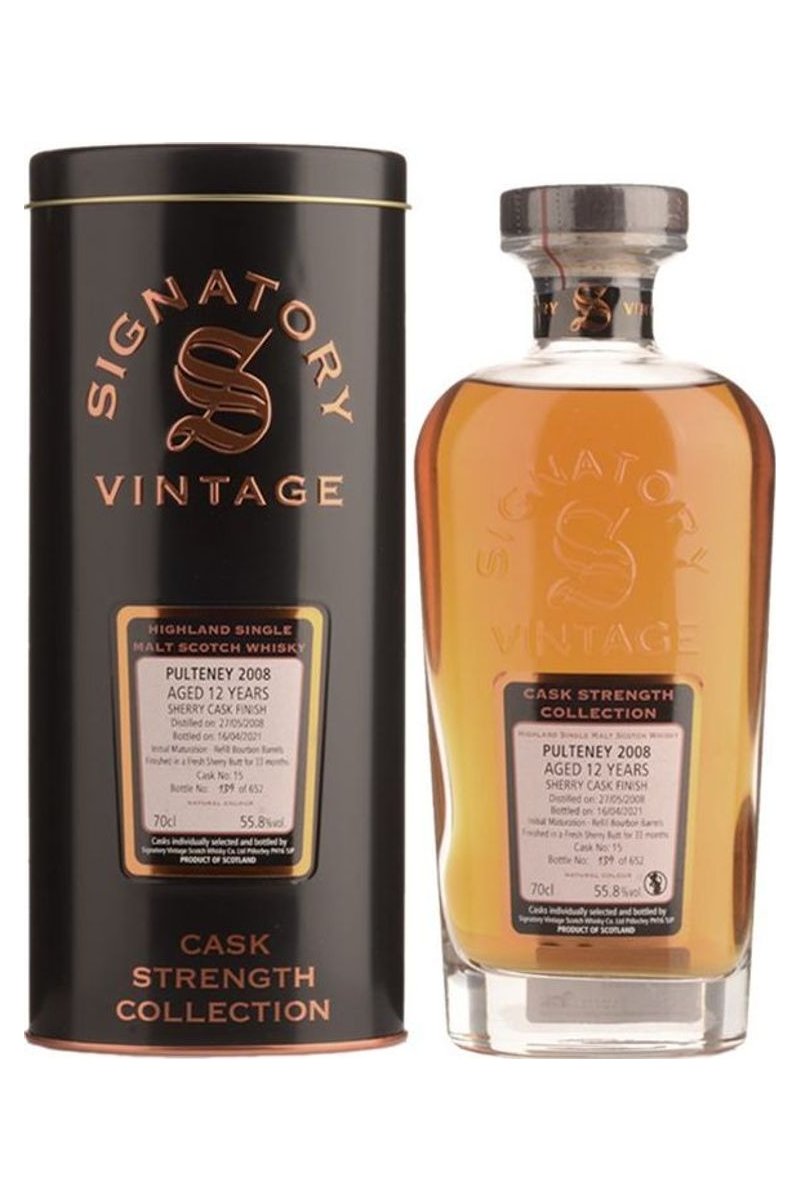 Signatory Vintage Pulteney 12 Jahre Whisky mit Geschenkbox