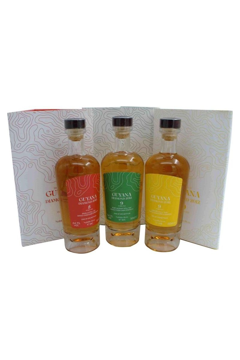 Nobilis Guyana Diamond Rum Set 3 x mit Geschenkbox