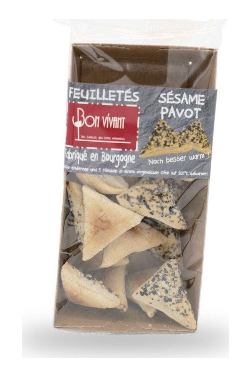 Bon Vivant, Blätterteiggebäck mit Sesam und Mohn - 60g