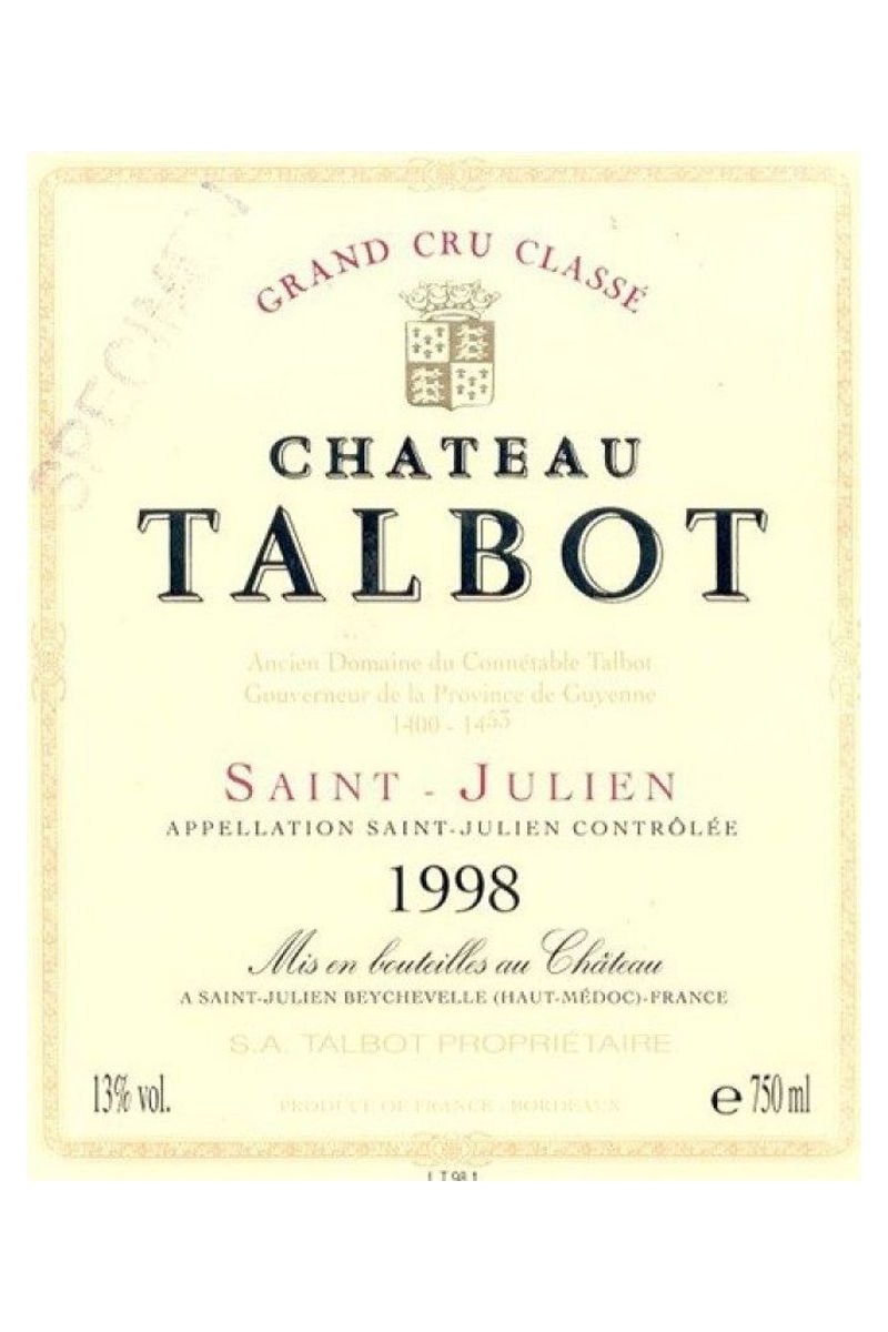 Château Talbot 2011, Saint-Julien 4° Grand Cru Classé - DM - Pa