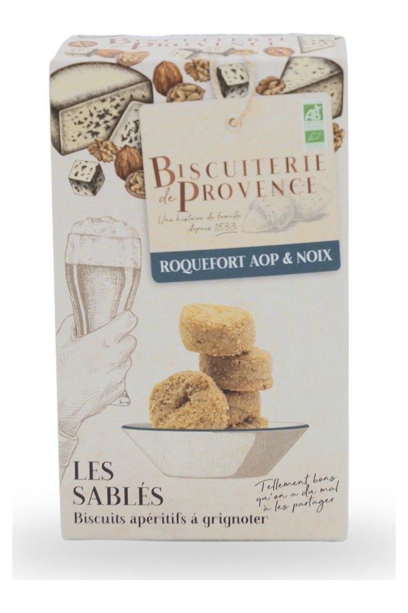 Biscuiterie de Provence, Aperitifkekse BIO Roquefort u. Walnuss - 90g