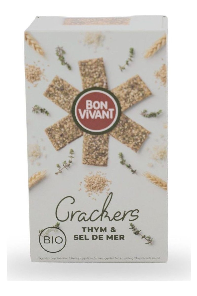 Bon Vivant, BIO-Crackers - Thymian & Meersalz - 90g