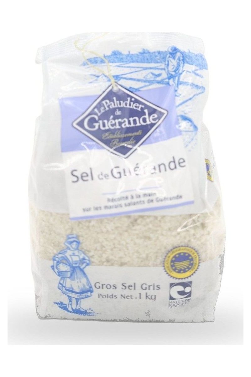 Le Paludier, Grobes graues Meersalz (Kochsalz) aus Guérande - 1kg