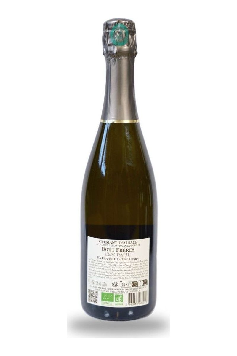 Bott Frères, Crémant d'Alsace Brut Zéro Dosage Q.V. Paul - BIO