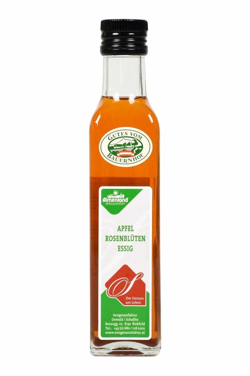 Apfel – Rosenblütenessig naturtrüb Buffetflasche
