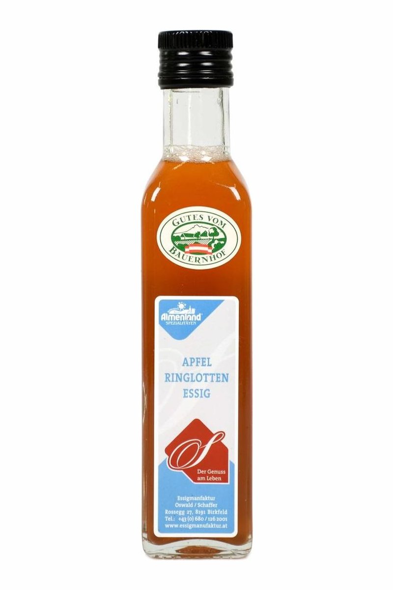Apfel – Ringlottenessig naturtrüb Portionsflasche