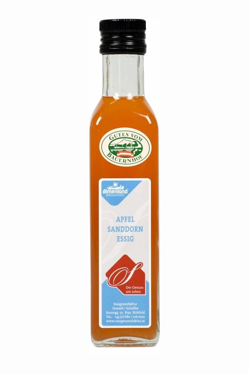 Apfel – Sanddornessig naturtrüb Buffetflasche