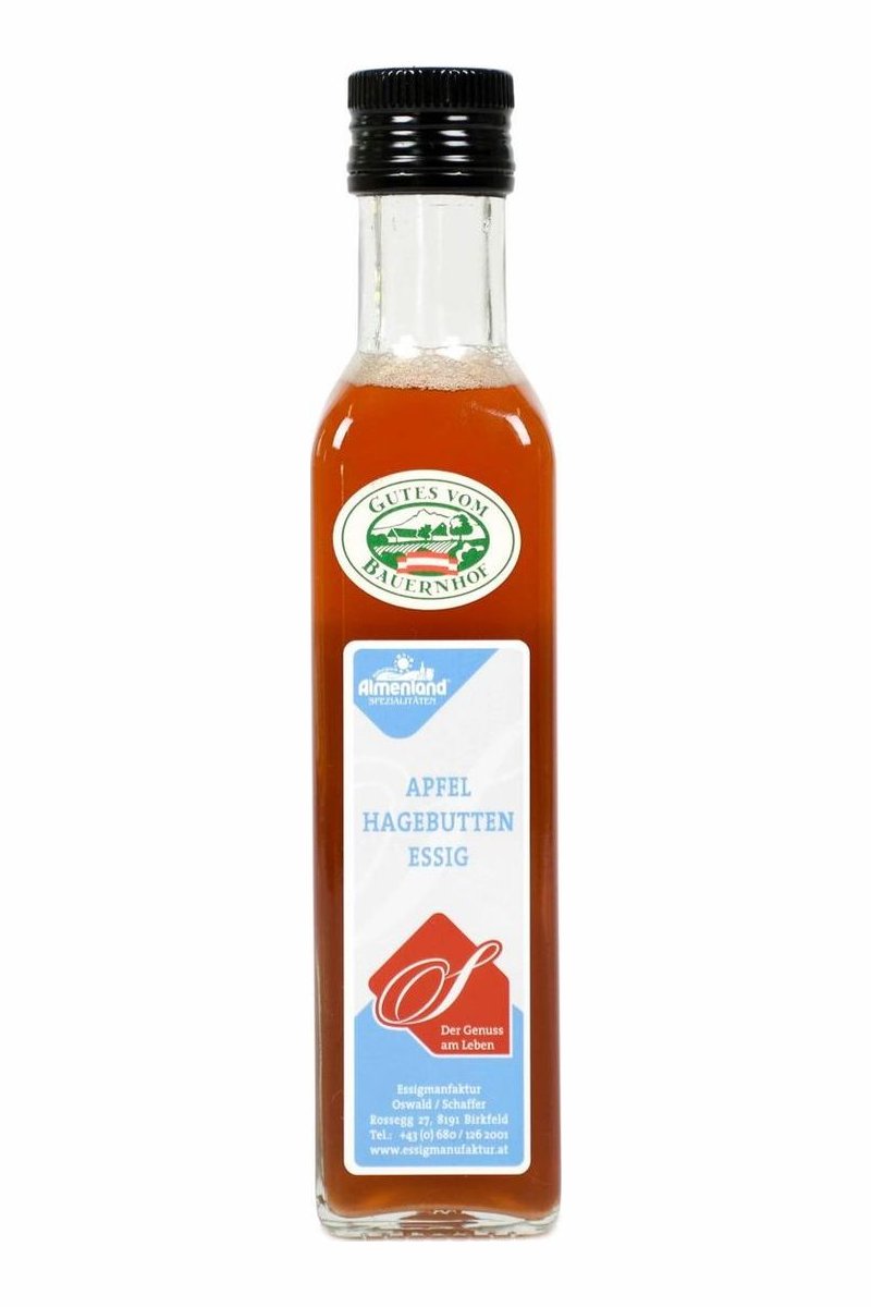 Apfel – Hagebuttenessig naturtrüb Buffetflasche