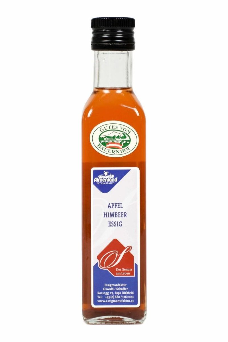 Apfel – Himbeeressig naturtrüb Buffetflasche