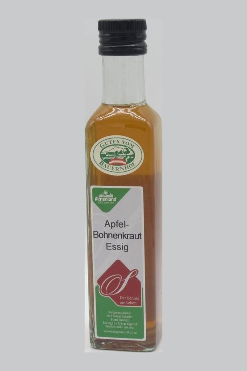 Apfel – Bohnenkrautessig naturtrüb Portionsflasche