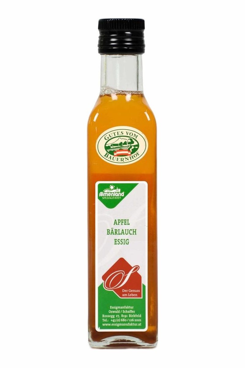 Apfel – Bärlauchessig naturtrüb Portionsflasche